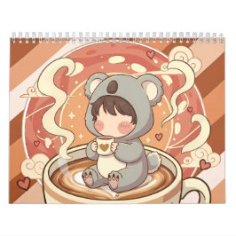 Kawaii Chibi Koala-äventyr Årlig skrivbordsalmanac Kalender