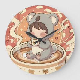 Kawaii Chibi Koala Äventyrs Dekorativ Väggklocka