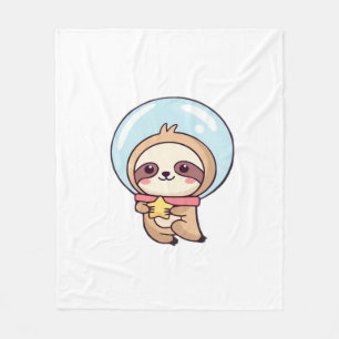 Kawaii Chibi Sengångare Astronaut � Söt Rymd Sengå Fleecefilt