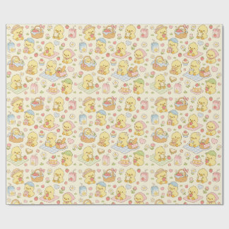 Kawaii Chicken Picnic Pattern Wrapping Paper Presentpapper