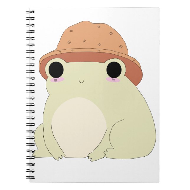 Kawaii Chilling Frog Gift Anteckningsbok (Framsidan)