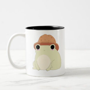 Kawaii Chilling Frog Gift Två-Tonad Mugg