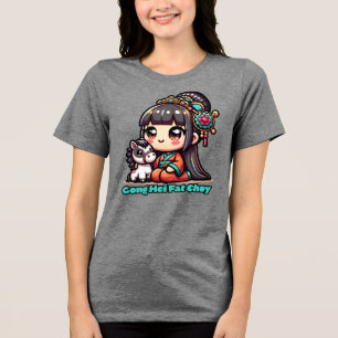 Kawaii Chinese New Year Horse and Girl T Shirt