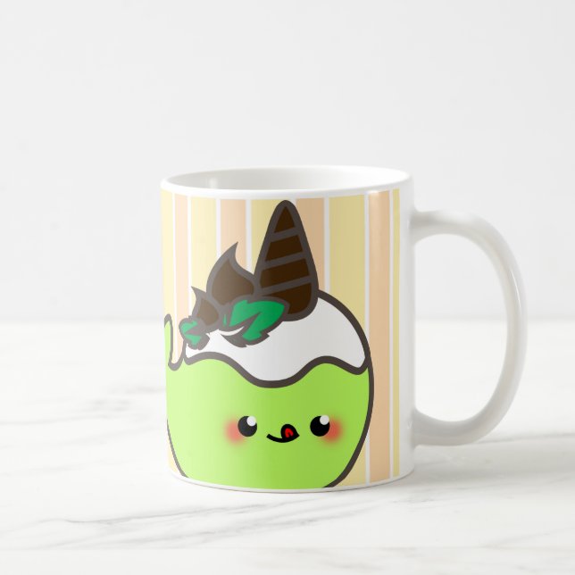 Kawaii Chocolate Chip Mint Narwhal Kaffemugg (Höger)