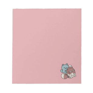 Kawaii Chokladmjölk Katt – Mysig Dryck & Söthet Anteckningsblock