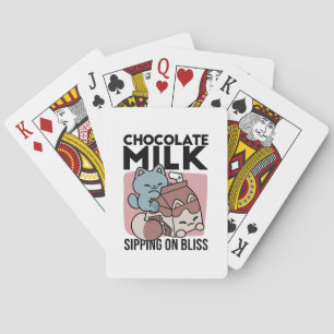 Kawaii Chokladmjölk Katt – Mysig Dryck & Söthet  Casinokort
