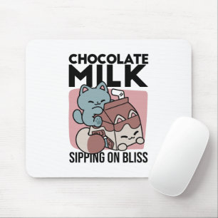 Kawaii Chokladmjölk Katt – Mysig Dryck & Söthet Musmatta