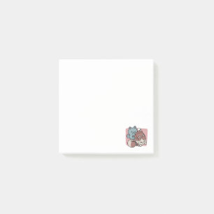 Kawaii Chokladmjölk Katt – Mysig Dryck & Sötma Post-it Block