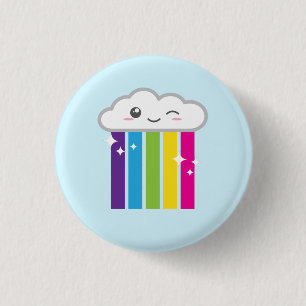 Kawaii Cloud and Rainbow Button Knapp