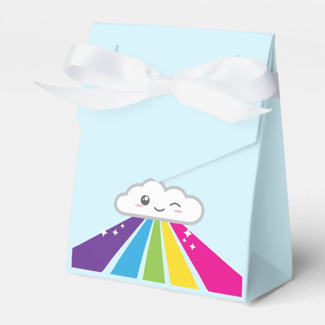 Kawaii Cloud and Rainbow Gift Box Presentaskar (Framsidan Sidan)