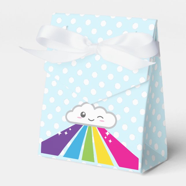 Kawaii Cloud and Rainbow Gift Box Presentaskar (Framsidan Sidan)