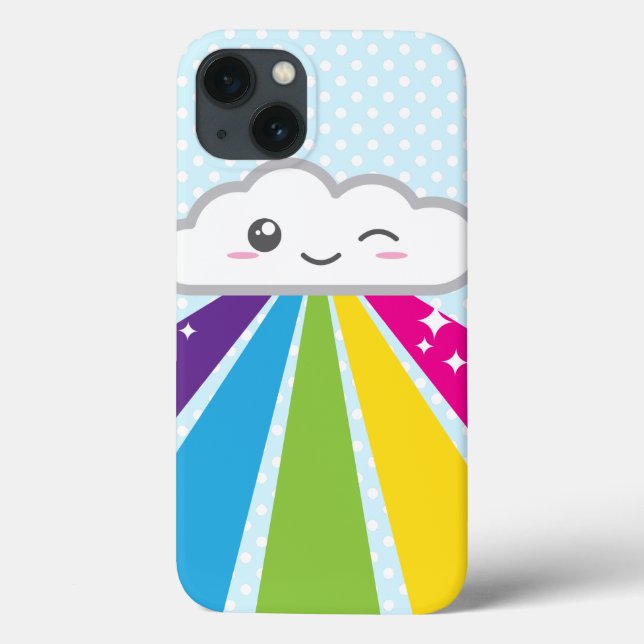 Kawaii Cloud and Rainbow iPad Case (Baksida)