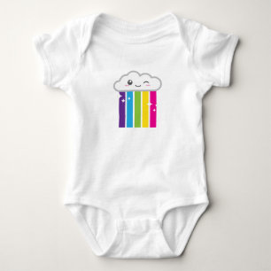 Kawaii Cloud och Rainbow Clothing T Shirt
