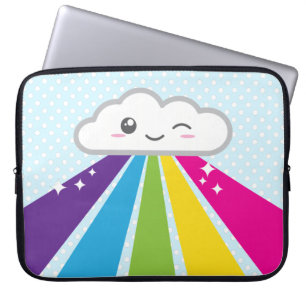 Kawaii Cloud och Rainbow Laptop sleeve