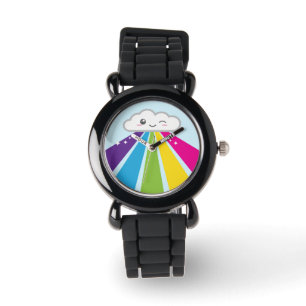 Kawaii Cloud och Rainbow Watch Armbandsur
