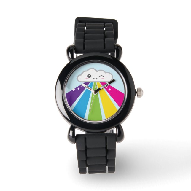 Kawaii Cloud och Rainbow Watch Armbandsur (Framsida)