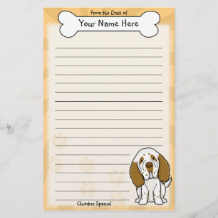Kawaii Clumber Spain Stationery Brevpapper