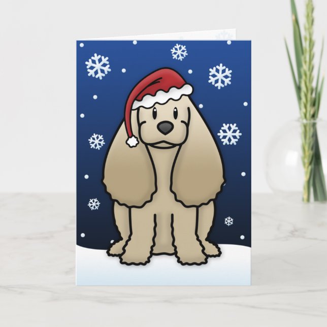 Kawaii Cocker Spanska julkort Helgkort (Framsida)