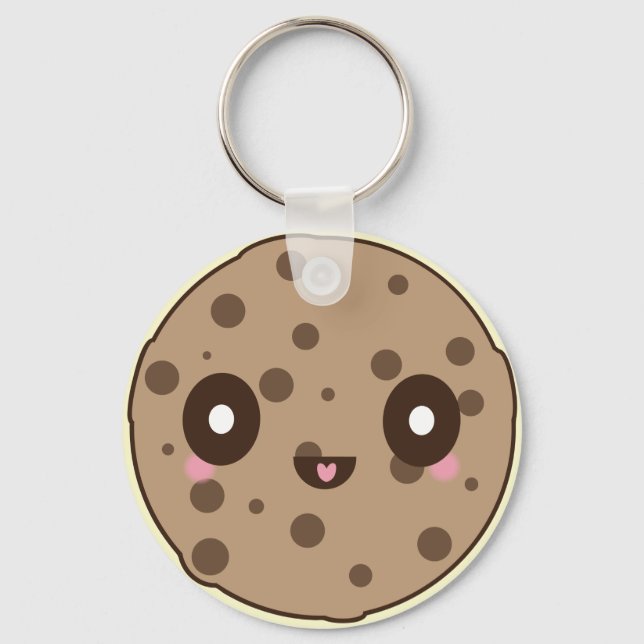 Kawaii Cookies choklad chip Nyckelring (Framsida)