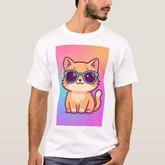 Kawaii Coola Cat Sunglasses ManarT-Shirt T Shirt