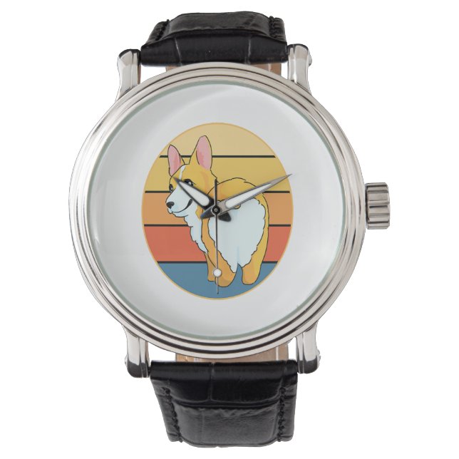 Kawaii Corgi Armbandsur (Framsida)