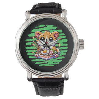 Kawaii Corgi ätskekål från Ramen Armbandsur