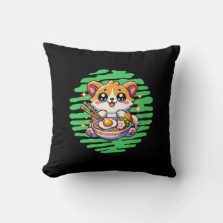 Kawaii Corgi ätskekål från Ramen Kudde