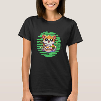 Kawaii Corgi ätskekål från Ramen T Shirt
