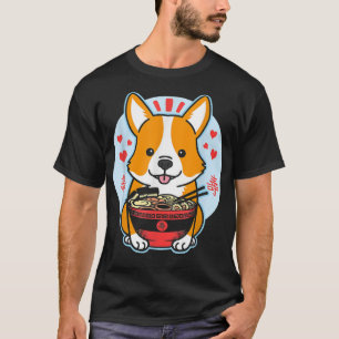 Kawaii Corgi Ramen Cute Noodles-Vuxnor T Shirt
