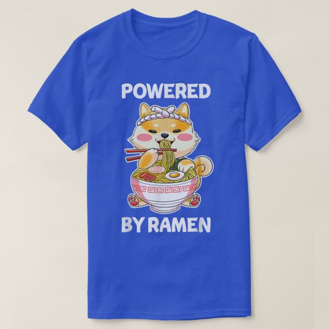 Kawaii Corgi Ramen Cute Puppy Japansk Manga Anime T Shirt (Design framsida)