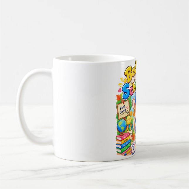 Kawaii Corgi Skola Campus Kaffe Mugg (Vänster)