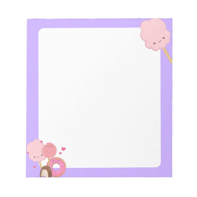 Kawaii Cotton Candy Anteckningsblock (Framsida)