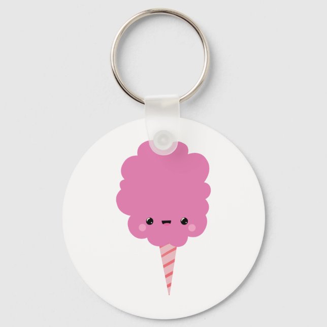 Kawaii Cotton Candy Nyckelring (Framsida)