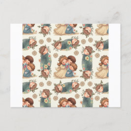 Kawaii Couple Postcard Vykort