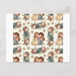 Kawaii Couple Postcard Vykort
