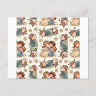 Kawaii Couple Postcard Vykort