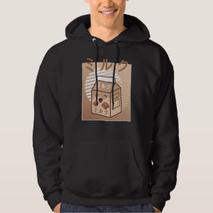 Kawaii Cow Retro Japansk choklad Mjölk-kor Hoodie