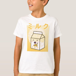 Kawaii Cow Retro Japanska Bananas Mjölk T Shirt