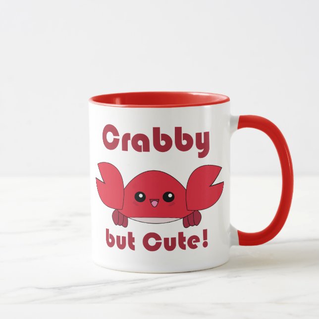 Kawaii Crabby men gullig mugg (Höger)