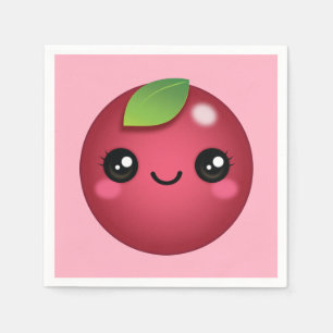Kawaii Cranberry Napkins Pappersservett