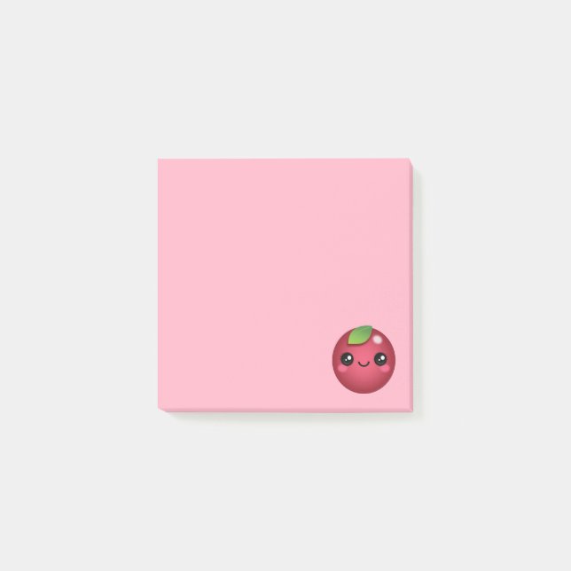 Kawaii Cranberry Post-it Notes Block (Framsida)