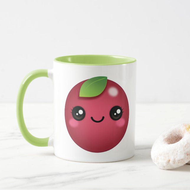 Kawaii Cranberry Two-Tone Coffee Mugg (Med munk)