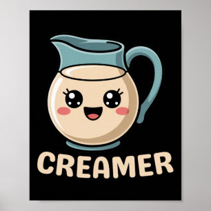 Kawaii Creamer Coffee Cute Halloween Costume Rista Poster