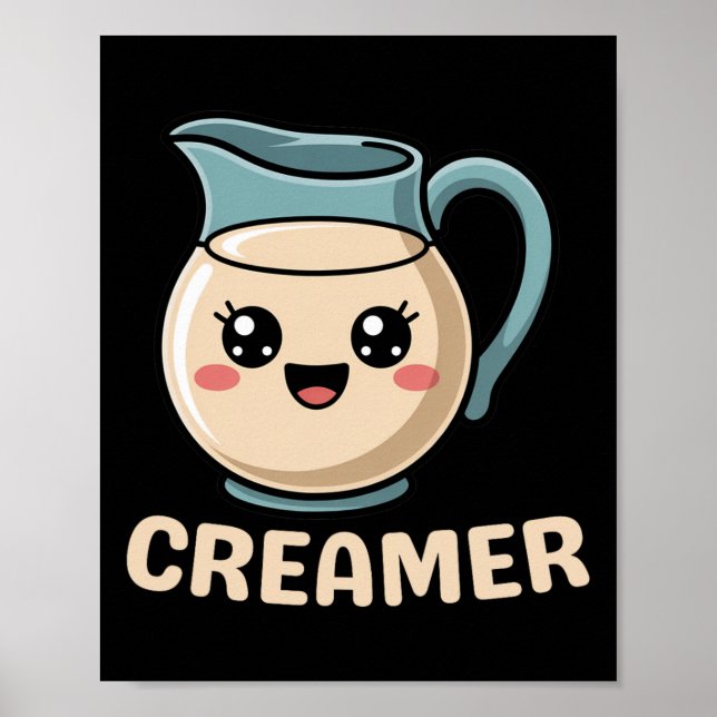 Kawaii Creamer Coffee Cute Halloween Costume Rista Poster (Framsidan)