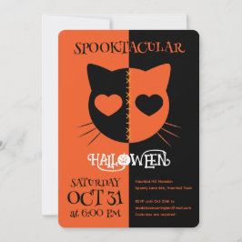 Kawaii Creepy Cute Cat Spooktacular Halloween Inbjudningar