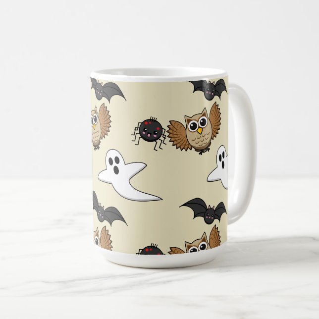 Kawaii Creepy Night Creatset Set Kaffemugg (Framsida höger)