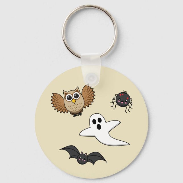 Kawaii Creepy Night Creatset Set Nyckelring (Framsida)