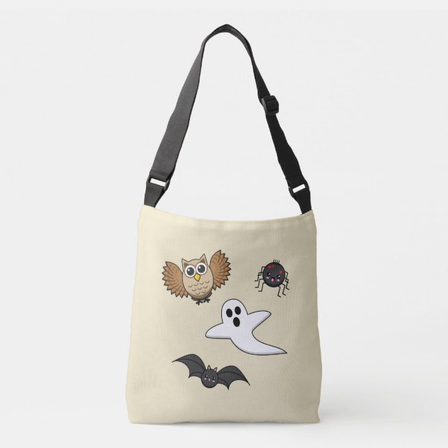 Kawaii Creepy Night Creatures Set Axelväska (Framsida)