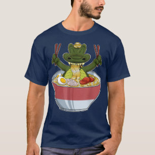 Kawaii Crokodile Japan Ramen Noodles I Otaku Anime T Shirt