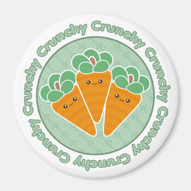 Kawaii Crunchy Carrots Magnet (Framsidan)